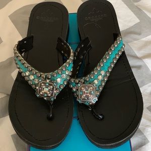 Flip Flops Crossed By Gypsy Soule